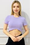 135817 135817-4210 Asimetrik Crop Bluz